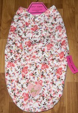 Betsey Johnson Girls Polyester So Soft Swaddle Blanket Napsack Pink Floral
