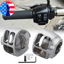 Chrome Switch Housing Cover Kit For Harley Touring Softail Road King Sportster