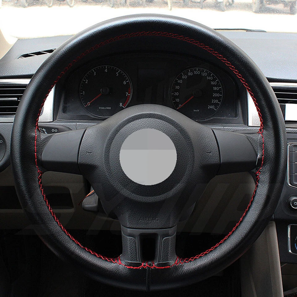 Cubierta de volante de 15" de cuero genuino para BMW Foto 3 de 4