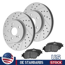 Front Disc Brake Rotors Ceramic Pads Kit For Toyota Sienna Solara 2004 - 2008
