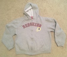 Washington Redskins Full Zip Hoodie Womens Medium Sweatshirt Jacket Gray NFL