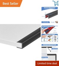 Rubber Edge Trim Self-Adhesive U Channel for Furniture Cabinets 10Ft Black