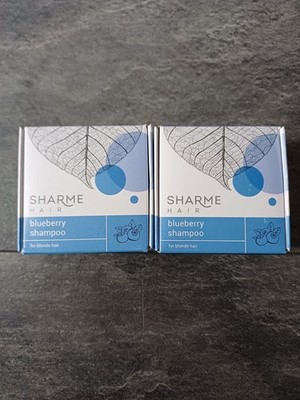 2 Greenway Sharme Hair Blueberry Festes Naturshampoo für blondes Haar, 50 g