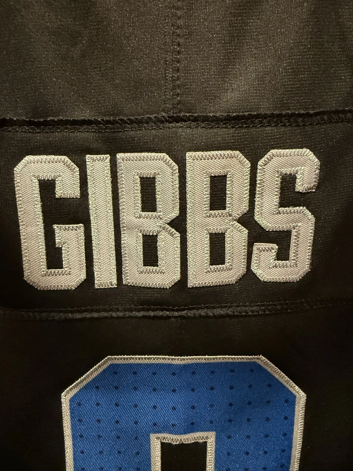 #0 Jahmyr Gibbs Detroit Lions Small Mens Alt Black STITCHED 2025 Jersey NWT NIKE - Image 3 of 4