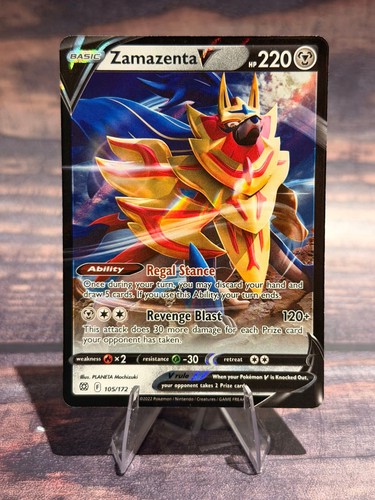 Zamazenta V 105/172 Ultra Rare SWSH09: Brilliant Stars Pokemon TCG