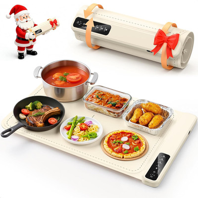 Portable Electric Food Warming Mat Tray Buffet Party Countertop Warmer 4 Temp 