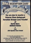 2025 Topps Signature Derrick Henry Veteran Class Autographs (RAW)
