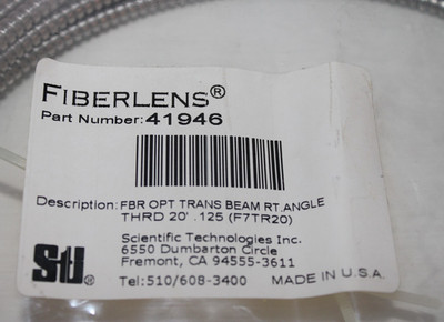 NEW SEALED Scientific Technologies STI 41946 Model F7TR20 FiberLens 20'