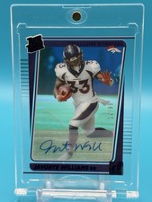 2021 Panini Clearly Donruss Rated Rookie Javonte Williams Auto /99 Broncos RC