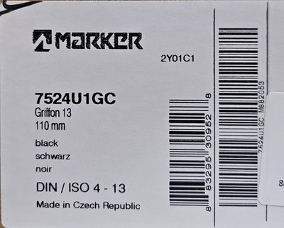 MARKER GRIFFON 13 - UNISEX BINDINGS (110mm) - 2026 (MM414)