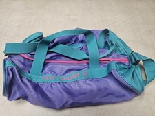 Vintage Gym Duffel Bag Luggage Top Sport Teal  Purple
