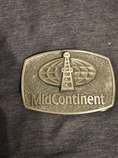 Vintage The Great American Buckle Co. MidContinent Belt Buckle