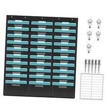 Hanging Wall File Organizer, Heavy Duty Storage Pocket Chart With 30 Pockets