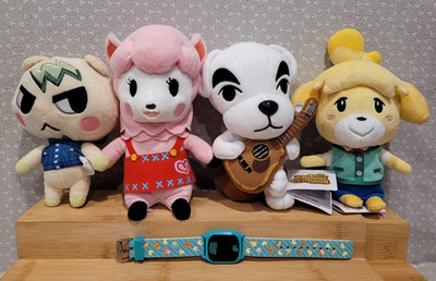 Animal Crossing San-ei Isabelle KK Slider Marshal Reese Plush Digital Watch Lot