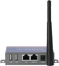 Wireless USB Print Server - WiFi & Ethernet Network Adapter for 2 Printers CR202