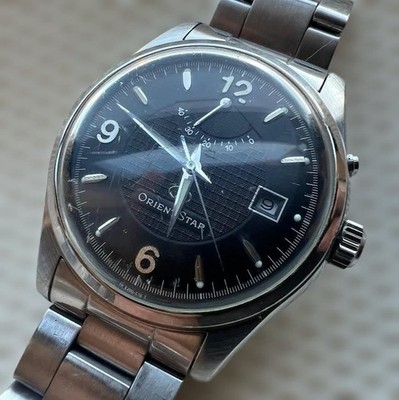 Orient Star Classic WZ0021EJ Automatic Watch Black Guilloche Dial Wrist 17.5cm