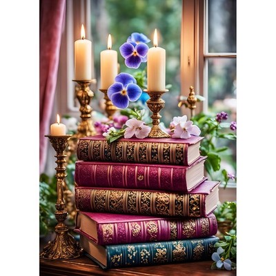 DPHERO Antique Books Diamond Painting Kits for Beginners Adults,5D USYZ771 