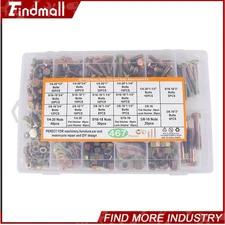 ​Findmall 467Pcs 1/4-20 5/16-16 Hex Bolts Nuts Kit Machine Screws Set With Box