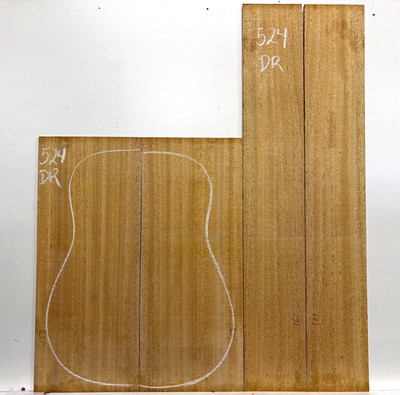 Golden Mango Dreadnought Guitar Back Side Set Tonewood for Luthier Guitar Build