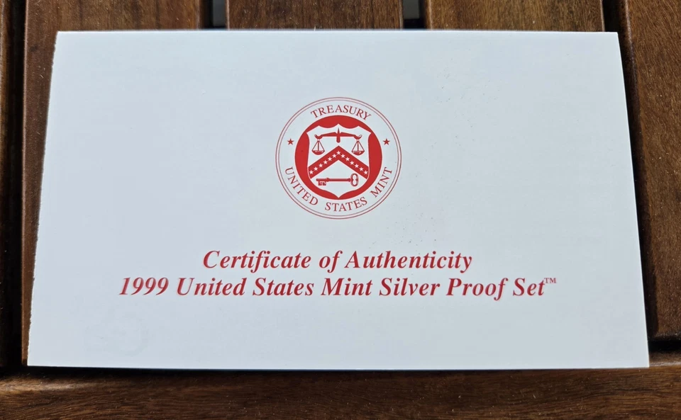 1999 United States Mint Silver Proof Set – 50 State Quarters COA - Image 4 of 4