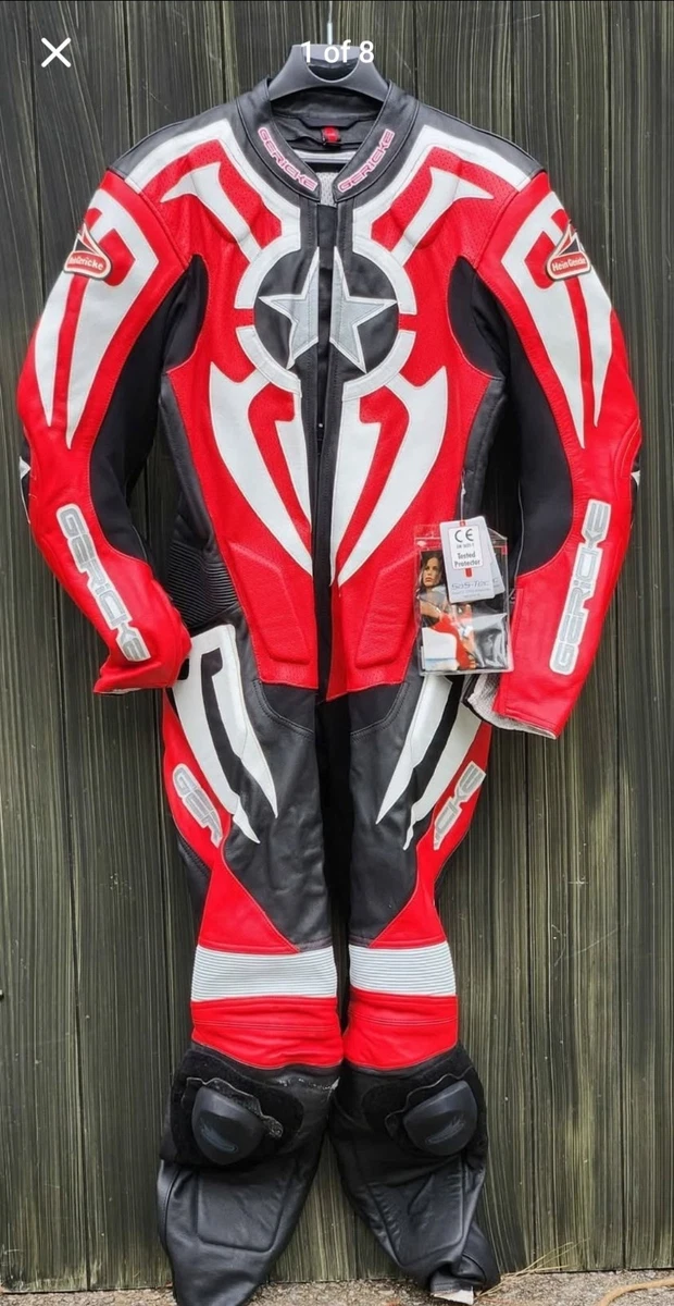 Hein Gericke Celtic 1 Piece Leather Motorcycle Race Suit Back