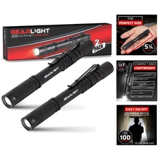 Durable Water-Resistant Pen Light - 2 Pack, Perfect for Nurses and Inspections