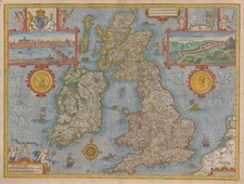 Kingdom Of Great Britain & Ireland 1611 Vintage Historic Map Poster Print