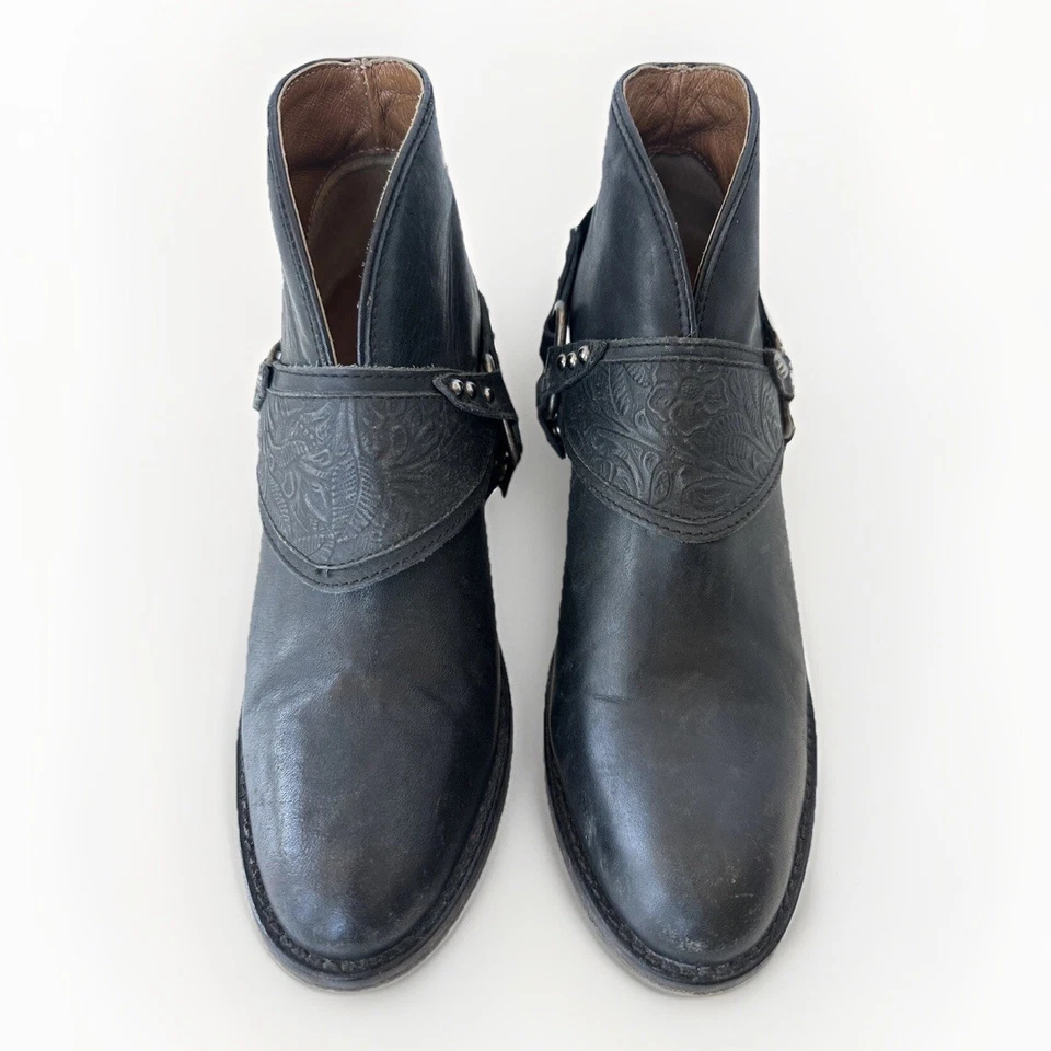 Matisse Danny Cuero Envejecido Western Arnés Extraíble Vaquera Botas Zapatos 6 Foto 4 de 4