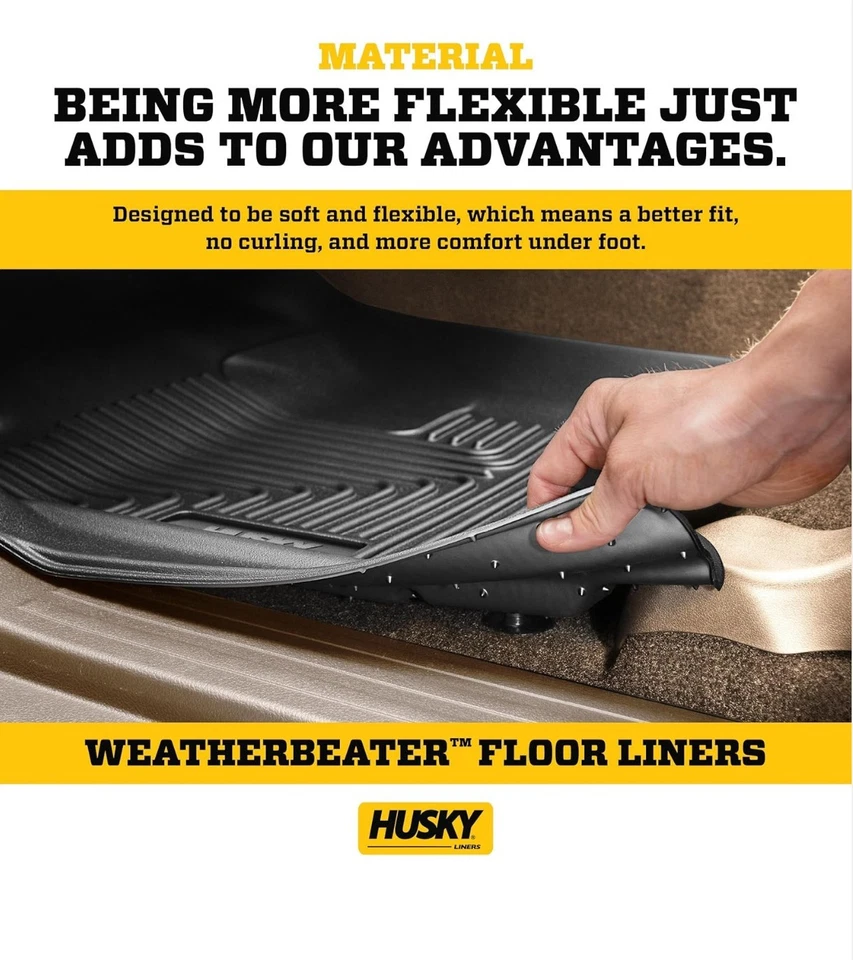 Напольные коврики Husky Liners Weatherbeater | подходят для Volvo XC90 2016-2024 | передние и 2-е - Изображение 2 из 4