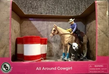 Big Country Toys 1:20 All Around Cowgirl Rodeo Western Roping Set, #411