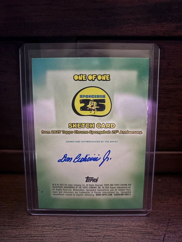 spongebob topps chrome 1/1 sketch - Image 2 of 2