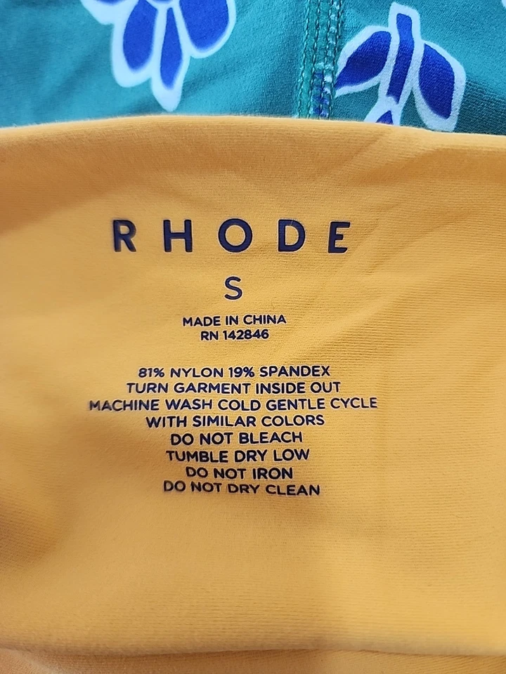 Leggings Rhode Serena verde azul y amarillo con flores Foto 2 de 3