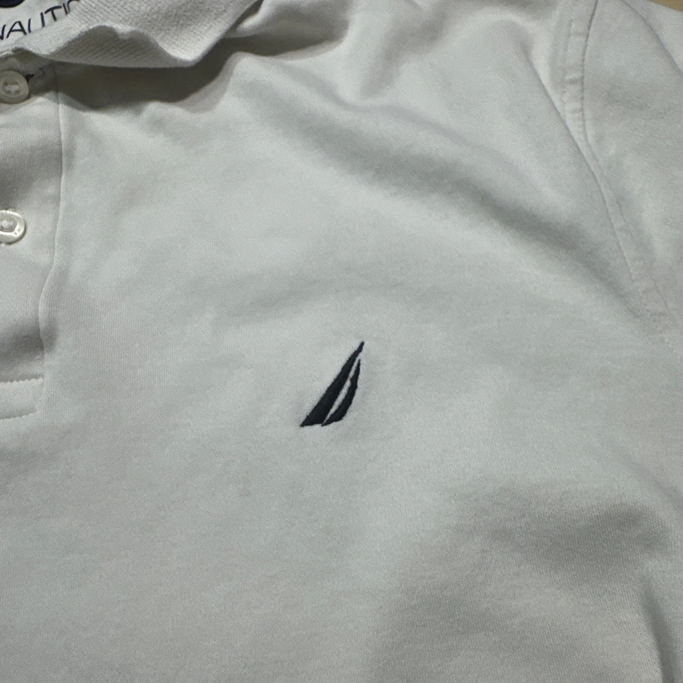 Nautica Men's White Polo Shirt - Image 4 of 4