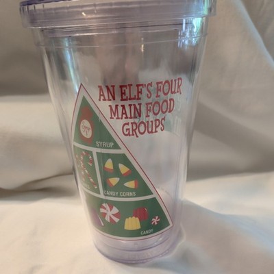 Buddy the Elf Movie favorite food groups Insulated Tumbler Cup 20 oz NEW