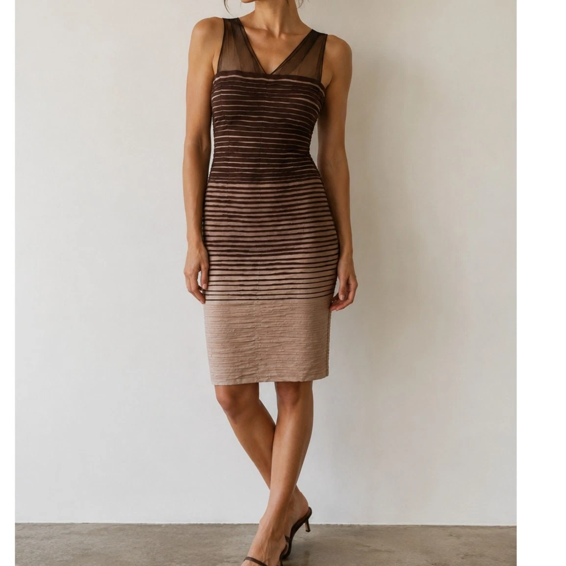 bcbgmaxazria strappy bodycon dress BCBG MAX AZRIA Strappy Bodycon Mini Dress Black and Gold Size 4