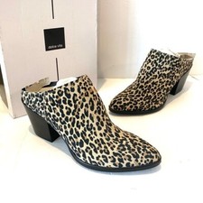 NEW Anthropologie Dolce Vita NIB Leopard Animal Print Block Heel Slip On Bootie