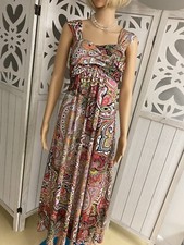 Maurice's Floral Paisley Halter Maxi Dress Size Small 