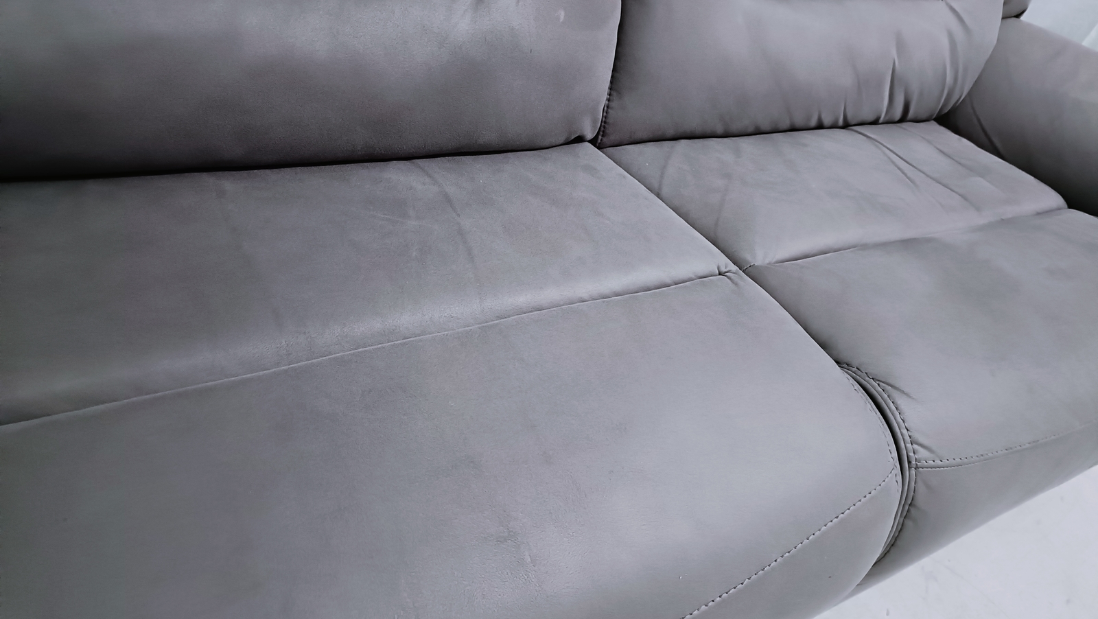 ScS Juno Pisa Grey Self Stitch Black Plastic Feet 3 Seater Sofa 2 Over RRP £949 eBay