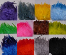 Freshwater Strung Saddle Hackle - 3"- 5"  1/4 oz packages - 19 colors available
