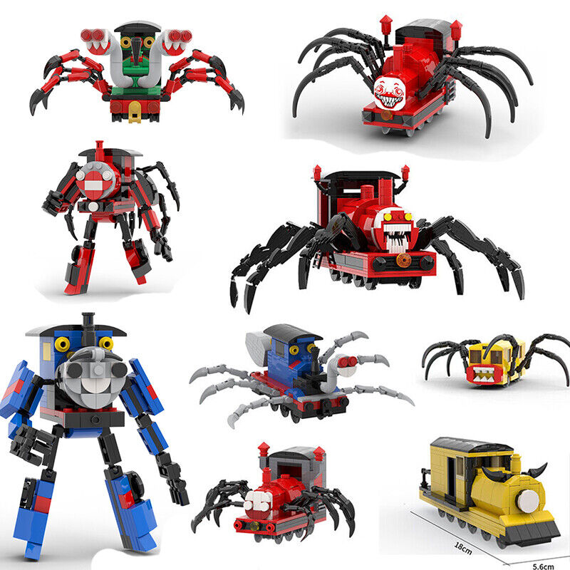 MOC Horror Game Choo-Choo Charles Building Block Toy Figure Monster Spider  Animal Charles Train Model