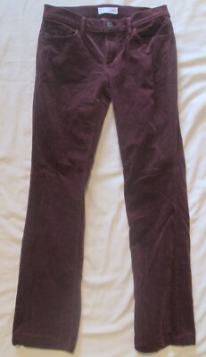 Ann Taylor LOFT Burgundy Corduroy pants Women's 25 (0) Modern Boot Leg ~ NICE