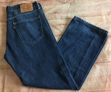 Levi's 559 Relaxed Straight Leg Jeans Sz 34 X 30 Distressed Medium Blue Wash