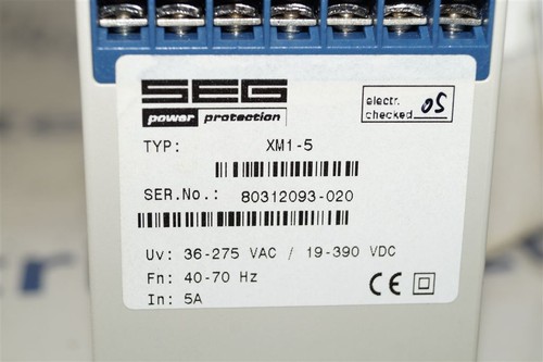 SEG XM1-5 Puissance Protection 80312093-020 Woodward Relais de Protection Moteur - Photo 2 sur 5