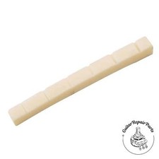 Slotted Nut For Strat or Tele Guitar w. Flat Bottom 42mm - Bleached Bone