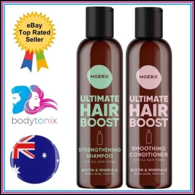 MOERIE ULTIMATE HAIR GROWTH SHAMPOO + CONDITIONER Biotin Minerals Amino Acids 120ml