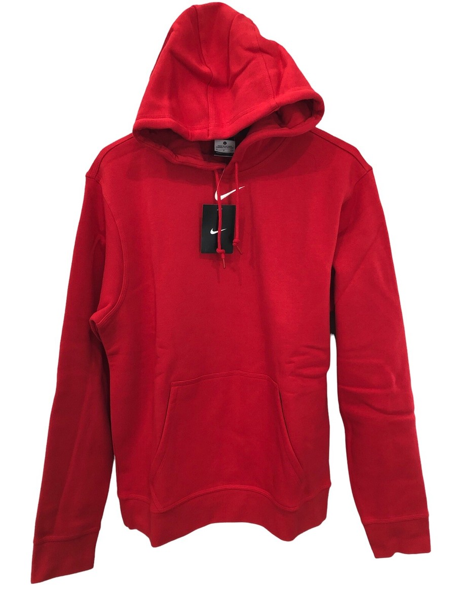 Vintage Nike Center Logo Stitched Hoodie Red Travis Scott Mens S 598437-657  Nwt