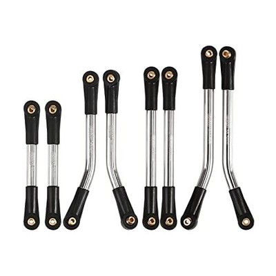 High Clearance 4 Links Set Stainless Steel Links Set for SCX24 C10 JLU Bronco...