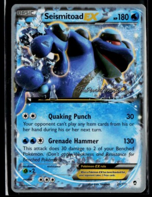 2014 XY - Furious Fists Seismitoad-EX Basic/Rare Holo EX #20 | eBay 2014 XY - Furious Fists Seismitoad-EX Basic/Rare Holo EX #20 | eBay