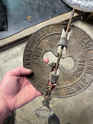 vintage cast iron damper 8 inch Jackes and Evans Manufacturing