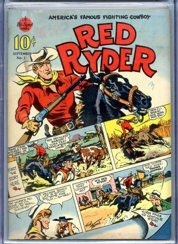 Red Ryder Comics #1 CGC 4.0 (VG) Hawley Dell Western Golden Age 1940 - Image 3 of 4